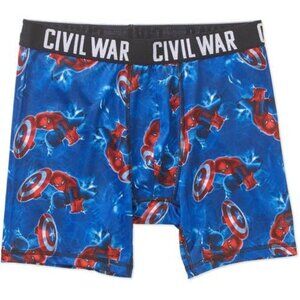 Marvel Size L 36-38 Boxer Briefs Mens Spiderman Captain America Civil War NEW